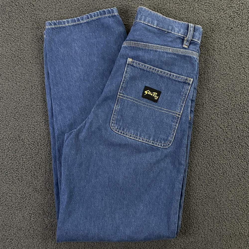 Stan Ray Wide 5 Jeans‎ Womens 26 Blue High Rise Relaxed Wide Leg Denim 5 Pocket